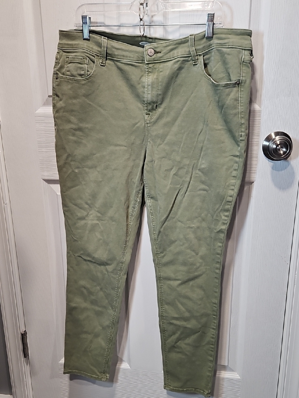 Old Navy Rockstar Olive Skinny Jeans
